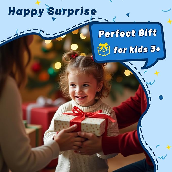 Magnetic Building Blocks for Toddlers 3+, Large Magnetic Stacking Blocks in 8 Shapes, Montessori Building Toy, Colorful Magnet Toys for Kids Ages 3-5 (22PCS)