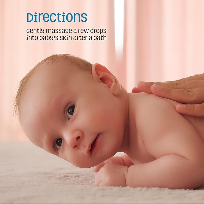 Nature's Baby Organics Baby Oil - Soothing & Hydrating Baby Oil - No Mineral Oil & Non-Greasy - Soft & Healthy Skin - Massage Oil for Newborn & Kids - Sunflower & Olive Oil - Mandarin Coconut - 4 oz