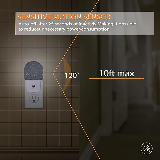 Starry Sky Meteor Night Light,Night Lights Plug into Wall with Dusk to Dawn Sensor,Lamp for Bedroom Bathroom Hallway Nightlight for Women Girls