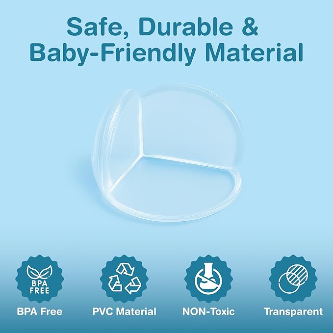Corner Protector for Baby, Pack of 15 Clear & Transparent Edge Guards for Baby Proofing, Safety Furniture Corner Protectors for Furniture to Prevent Injuries (Ball Shaped)
