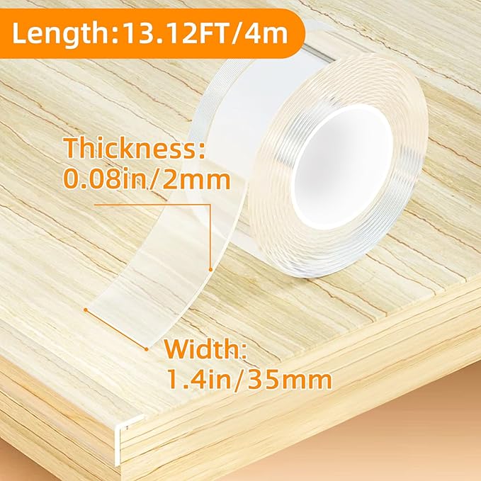 1.4 in x 13.12 FT,Clear Soft Corner Protectors for Furniture Strip,Sharp Edge & Table Bumper,Window Edge,Wall Protector, Soft Corner Guards Safe for Proof,Table Corner Protectors in Family