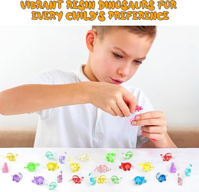 120 PCS Mini Dinosaur Figures, 12 Styles Resin Animals Mixed Loading, Tiny Multicolor Mini Resin Animals for Dollhouse Decor Vase Fillers Accessories Decorations