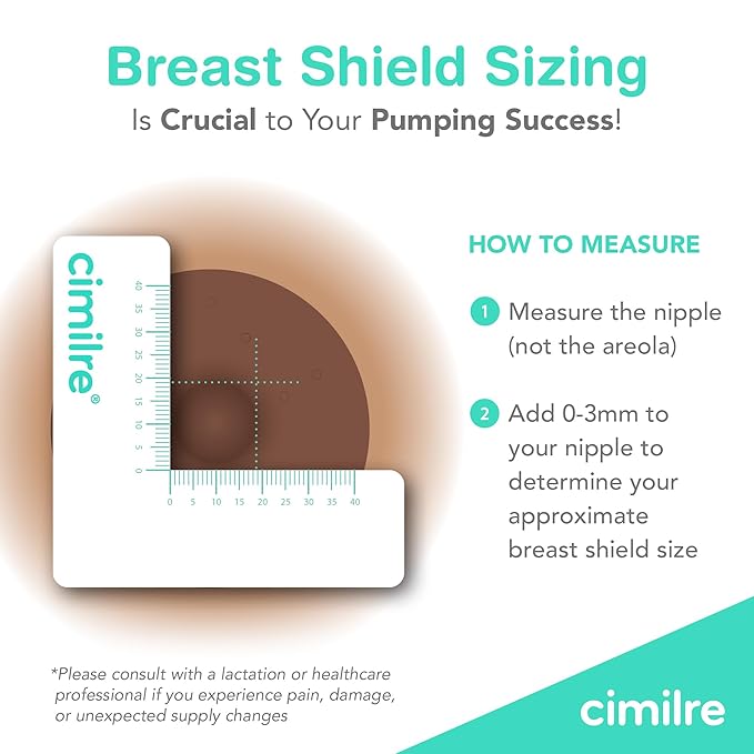 Cimilre 24MM Breast Milk Collection Kit, Double Pumping Breast Milk Collector Kit to Store Breast Milk, Includes Breast Shields, Valves, Backflow Protectors & Bottles