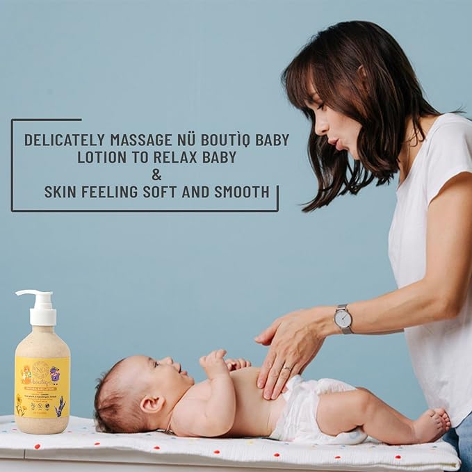 Organic Vegan Baby Lotion – Calendula & Lavender for Gentle Moisturizing Sleep-Time Moisture, Newborns & All Skin Types Eco-Friendly Biodegradable Bottle - 10.6 Fl Oz