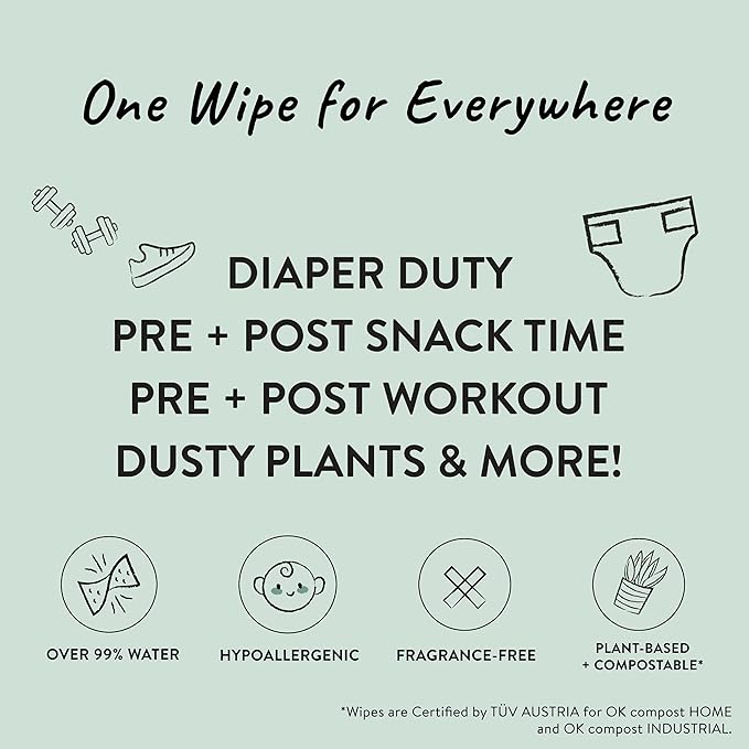 The Honest Company Clean Conscious Unscented Wipes Over 99% Water Compostable Plant-Based Baby Wipes Hypoallergenic for Sensitive Baby Skin EWG Verified Geo Mood 648 Count