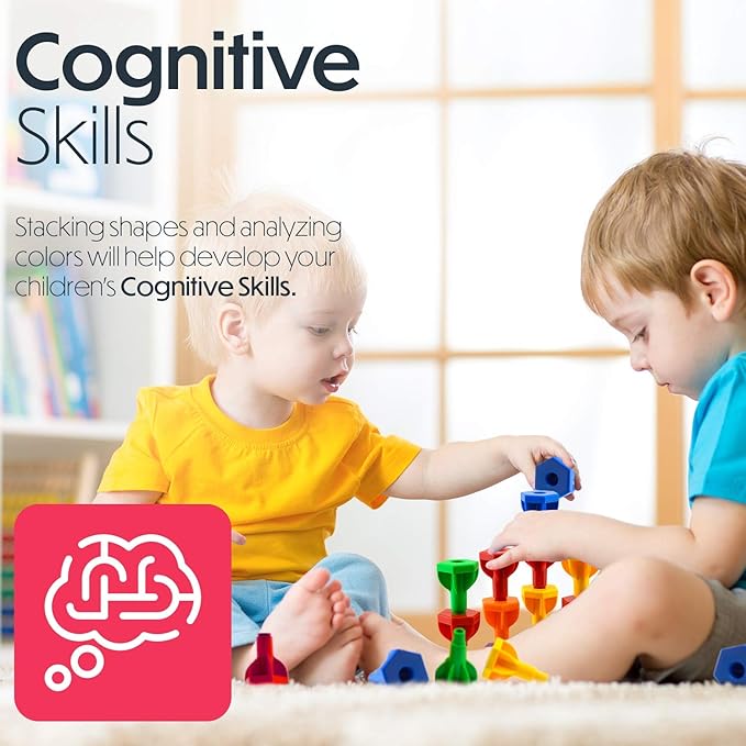 Pegs Board Game Set Jumbo Pack | 48 Pegs + 2 Boards & Storage Bag W/Handle Easy to Carry. for Motor Skills Sorting Counting Color Recognition Occupational Therapy Toddler and Preschool by Twinkle me