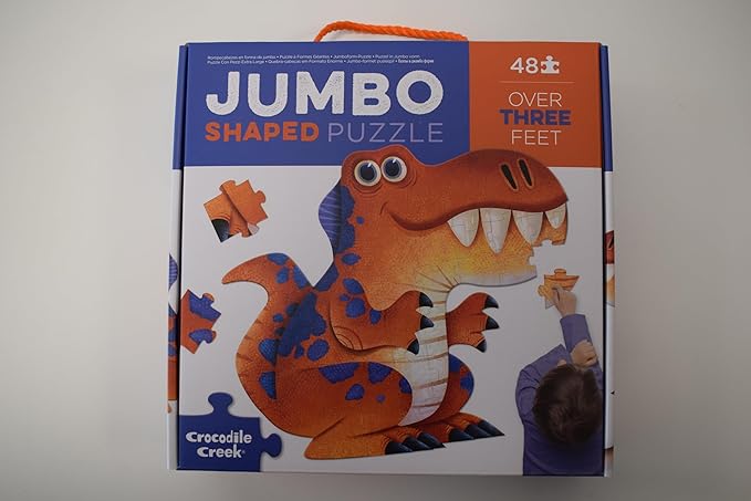 Crocodile Creek Above + Below 48-Piece Jigsaw Floor Puzzle - Fun Floor Puzzles for Kids Ages 4-8, Jumbo Dinosaur