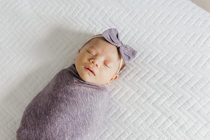 Copper Pearl Large Premium Knit Baby Swaddle Receiving Blanket Violet