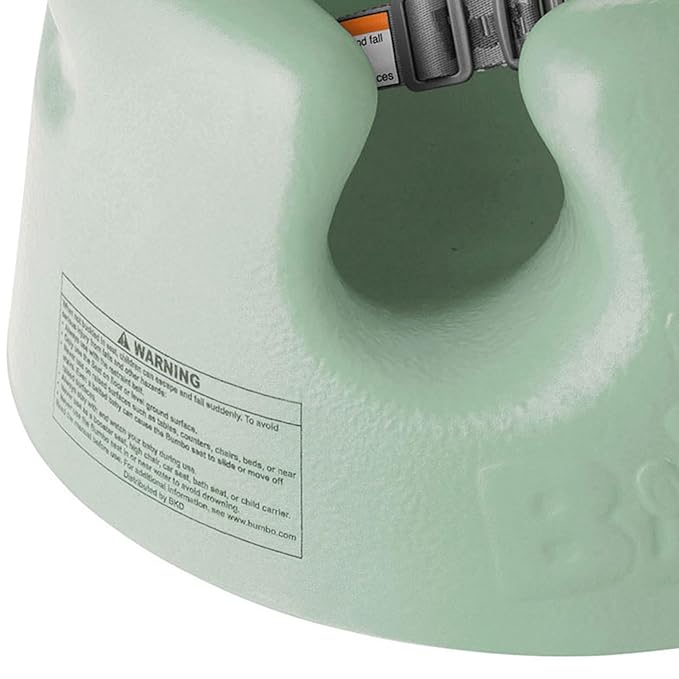 Bumbo Baby Infant Soft Foam Comfortable Support Wide Floor Seat with 3 Point Adjustable Harness for Ages 3 to 12 Months, Hemlock