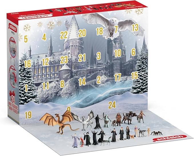 Schleich Harry Potter Advent Calendar - 24 PC Harry Potter Mini Figurine Set - Wizarding World Collectible Figures for Kids and Adults - Holiday Countdown Calendar - Ages 6+ | 99175