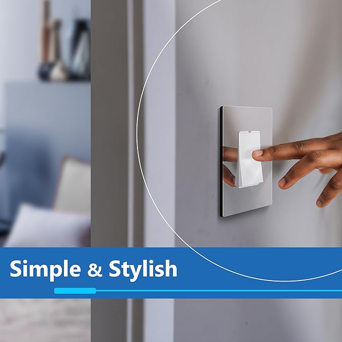 LIDER Decorator Wall Plate, Impact Resistant, Mirrored Acrylic, Plexiglass, Reflective Finish, Modern Upgrade, Screwless Light Switch/Outlet Cover, Mid-Size 1-Gang 4.88" x 3.11", Silver