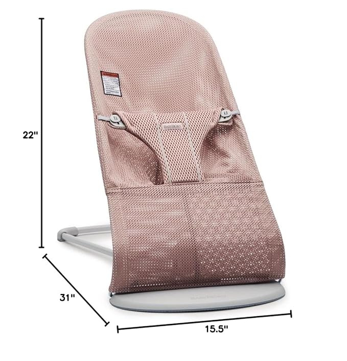 BabyBjörn Bouncer Bliss, Mesh, Dusty Pink