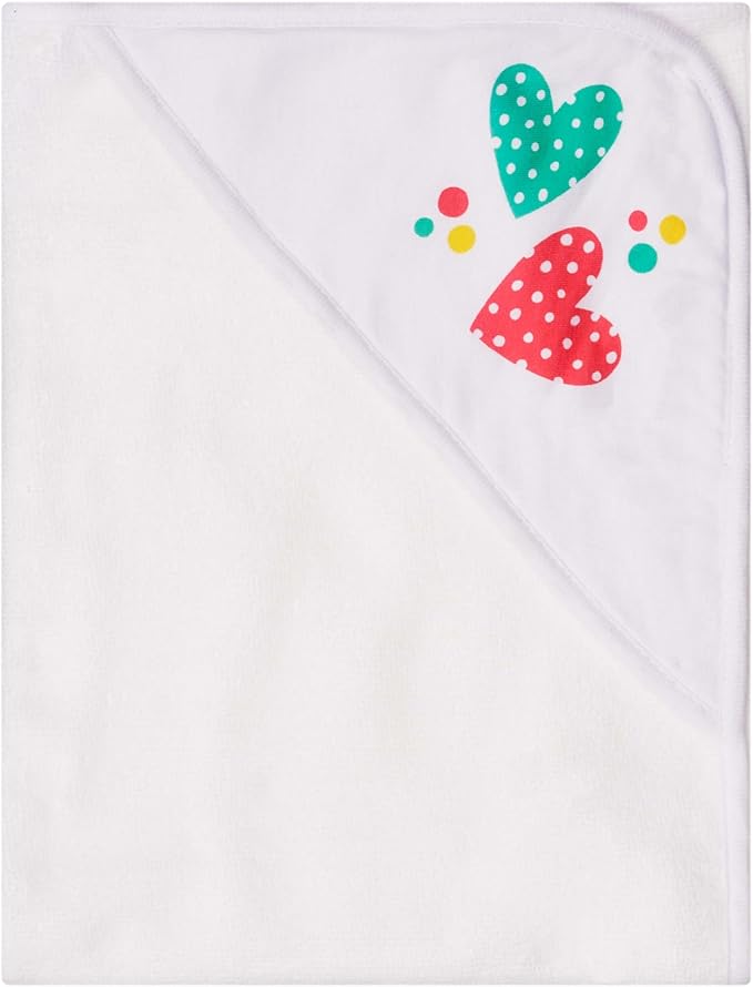 Hooded Baby Towels 3-Pack – Soft Baby Bath Towels with Hood for Newborns & Toddlers, Baby Hooded Towel Set, 30" x 26" (Candy Hearts)