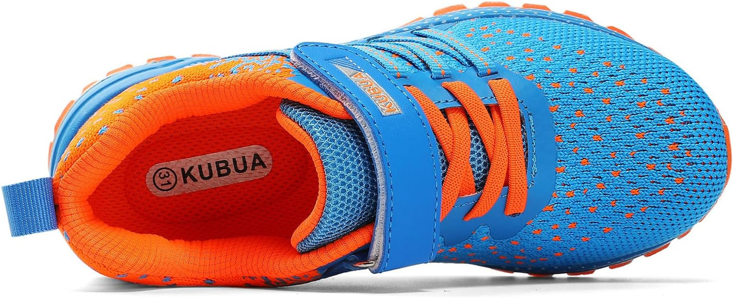 KUBUA Kids Sneakers for Boys Girls Running Tennis Shoes Lightweight Breathable Sport Athletic