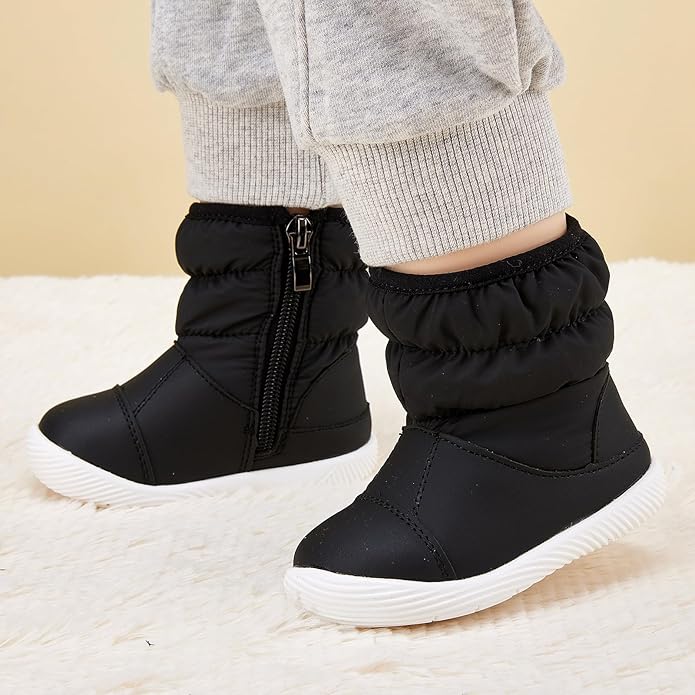 BMCiTYBM Baby Boy Girl Snow Boots Waterproof Winter Warm Booties Nonslip Lightweight Outdoor Shoes for First Walkers 6 9 12 18 24 Months(Infant/Toddler)