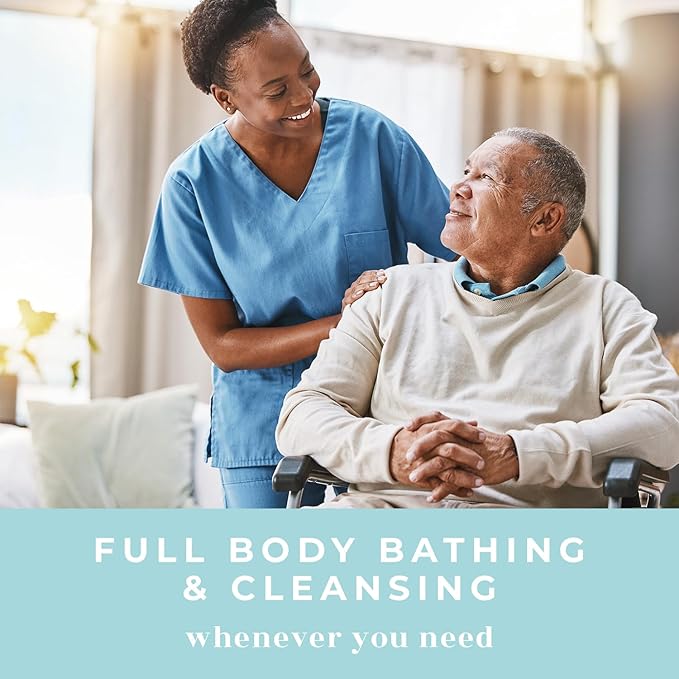 Body Wipes XL Shower Wipes Body Wipe for Adults Bathing, Traveling, Camping, Gym, Car, Elderly, Bedridden - Disposable Washcloths for Adults No Rinse 1 Box, 5 Pack (50 ct)