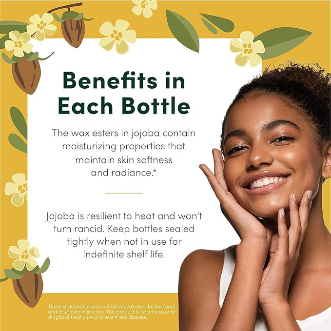 HobaCare Organic Jojoba Baby Oil with Pump Dispenser – 100% Pure Natural Unrefined Unscented Hexane Free Cold Pressed Jojoba Oil for Baby Hair, Infant Skin, Scalp Moisturizing (8.45 oz)