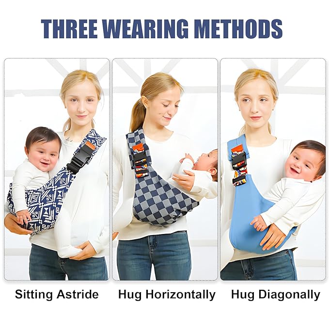 Baby Sling Carrier,Baby Sling,Toddler Carrier,Adjustable and Non-Slip Hip Seat Carriers Carrying 10-30 lbs(Square)