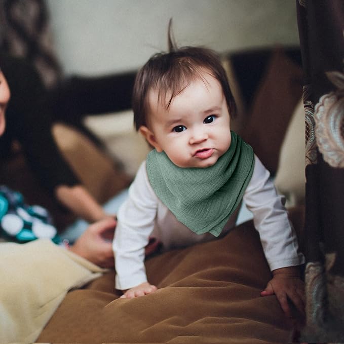 Muslin Receiving Blankets, Neutral Blanket Swaddling for Newborn Boys and Girls, 5 Pack Breathable and Skin-Friendly Swaddle Wrap for Infant Baby (Graceful Colors)