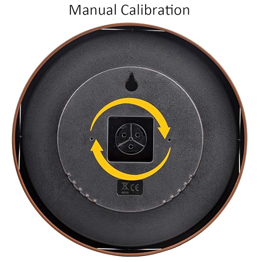 12'' Indoor Outdoor Thermometer Large Numbers, Hanging Decorative Wall Thermometer with Stainless Steel Enclosure, No Battery Needed Weather Thermometers for Patio, Home, Garden Decoration (Bronze)