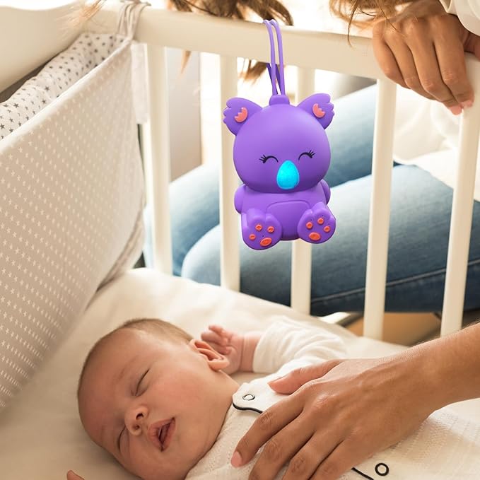 White Noise Machine with Bluetooth Speaker | Portable Baby Sound Machine Non-Looping Music Aid with Timer for Sleep, Nursery, Travel, Home & Car