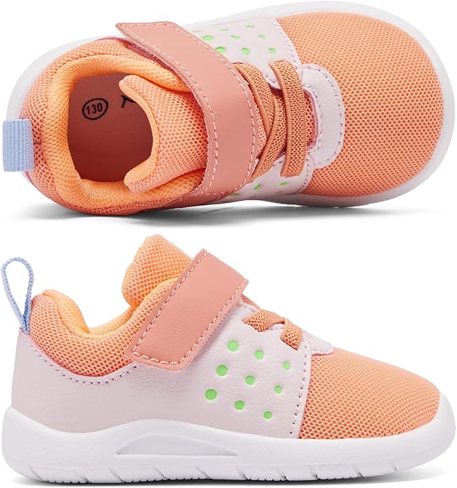 MORENDL Toddler Baby Shoes 0-4 Years Boy Girl Lightweight Breathable Non-Slip Sports Sneakers Running Walking Tennis Barefoot Shoes