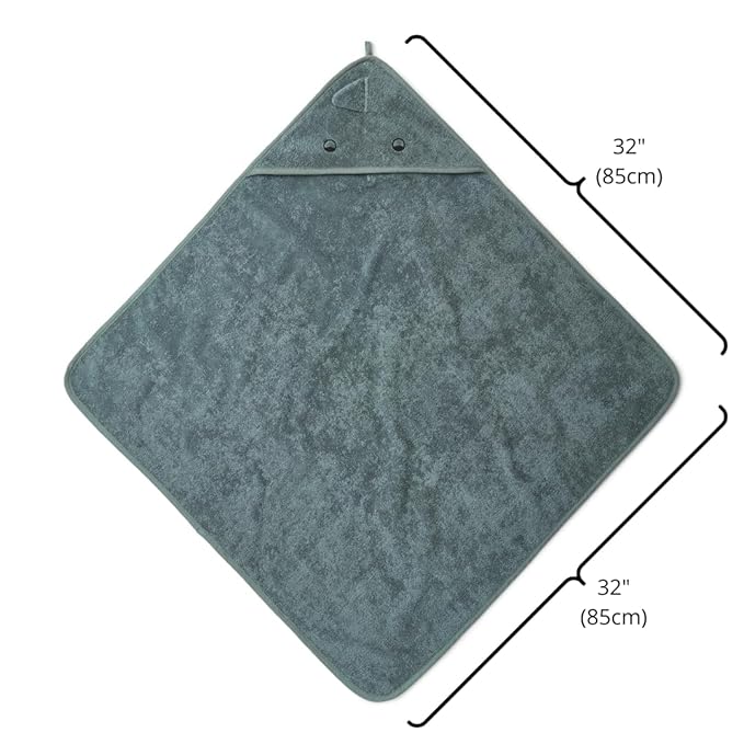 Baby Hooded Towel – Organic Cotton Baby Bath Towels – Baby Towels, Baby Bath Towels for Baby Boy, Baby Girl, Large 32" x 32" Super-Soft and Absorbent Baby Towels for Newborn (Dino - Tradewinds)