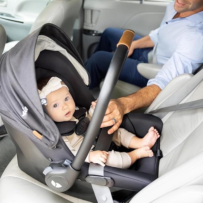 Joie Mint Latch Baseless Infant Car Seat – Lightweight, Built-in Rigid Latch Connectors and Side Impact Protection – No Base Installation Required (Thunder)