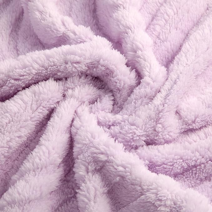 Ultra Soft Fleece Baby Blanket,Swaddle & Receiving Blankets for Newborn Infant, Lightweight Breathable Nursery Nap Blanket for Crib Stroller, for Boys & Girls Rainbow 30"x40" Purple