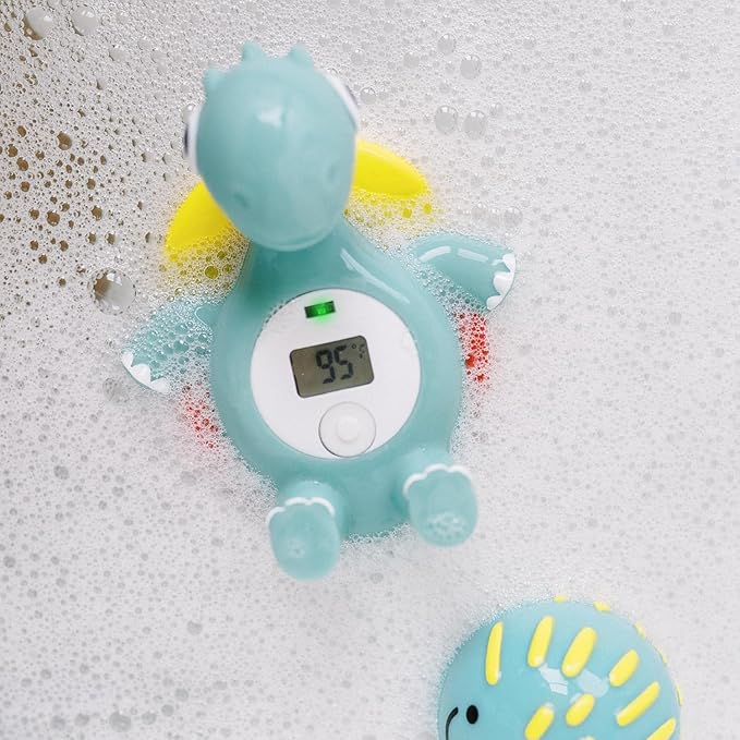 Dr. Brown’s CleanUp Temposaurus Floating Bath Thermometer and Dino-Pour Bath Rinse Cup