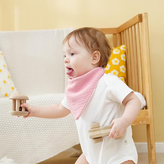 Muslin Baby Bibs Baby Drool Bandana Bibs for Baby Girls Boys Infant Newborn Toddler Drooling and Teething