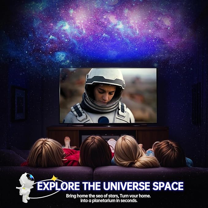 Star Projector Galaxy Night Light, Astronaut Galaxy Projector with Timer and Remote Starry Projector Ceiling LED Lamp, Kids Room Decor for Christmas, Birthday, Valentine's Day etc.
