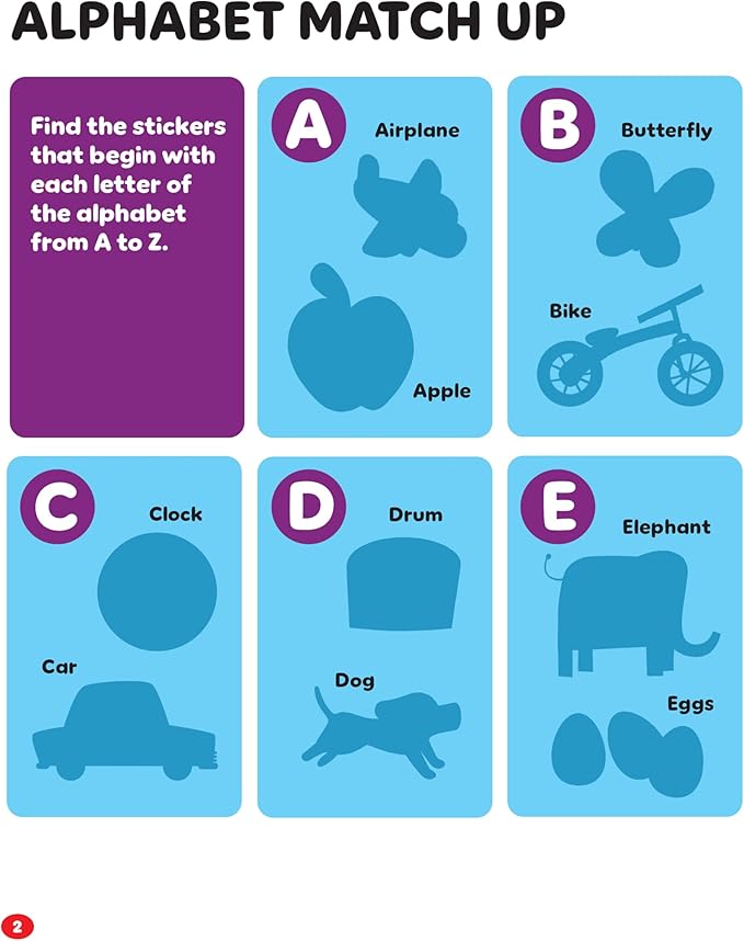 Toddler Sticker Activity Book Includes 500+ Stickers - Learn ABCs, Counting, Colors and More for Kids Ages 2 - 5 (Start Little Learn Big Series)