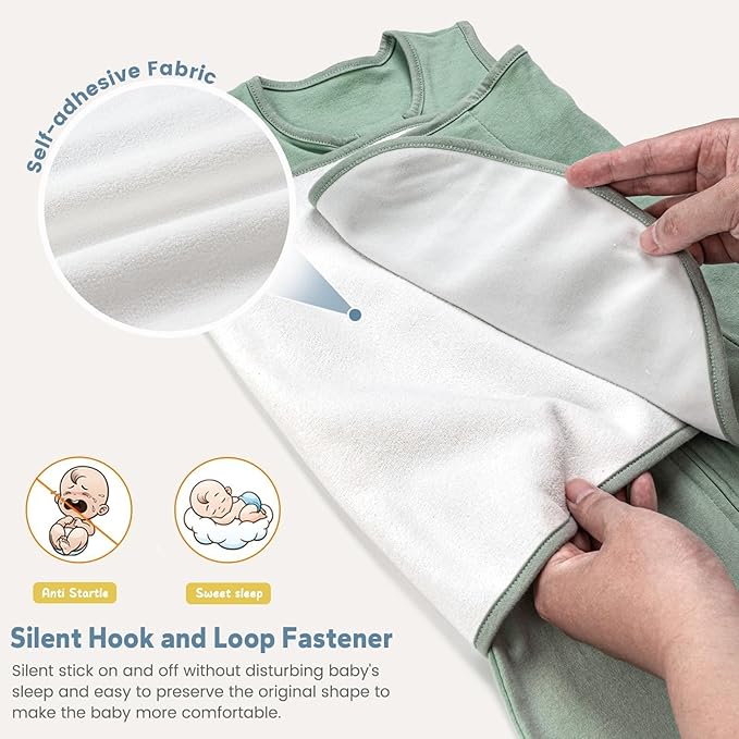 ZIGJOY Sleep Sack Swaddle 1.0 TOG Baby Wearable Blanket 100% Cotton Baby Swaddle Blanket for Newborns
