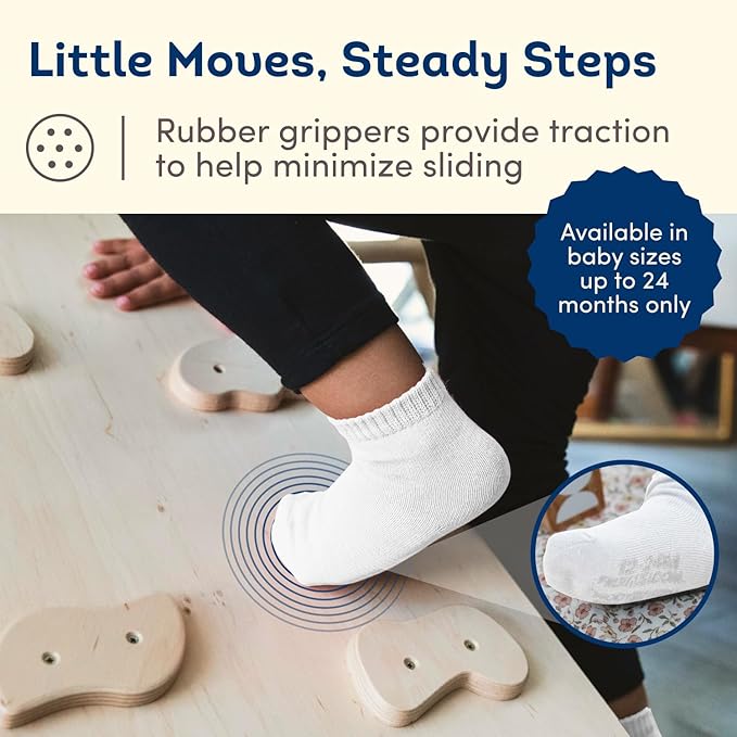 Fruit of the Loom Baby 14-Pack Grow & Fit Flex Zones Cotton Stretch Socks - Unisex, Girls, Boys