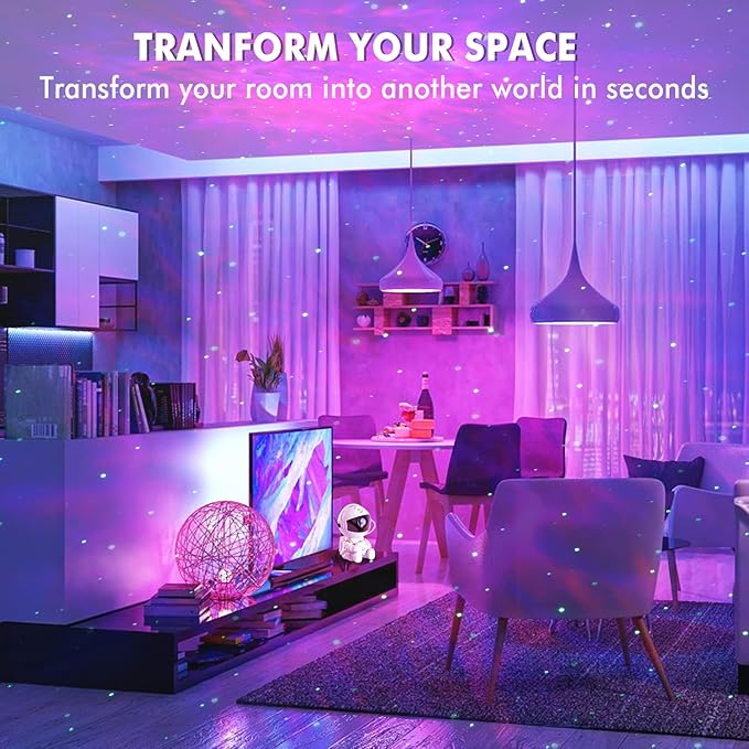 Galaxy Light Projector for Kids and Adults - Astronaut Night Light for Bedrooms and Playrooms - Star Ceiling Decoration