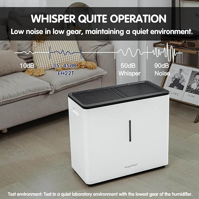 Evaporative Humidifiers |14.5 L(3.9 Gal) Tank for Whole Room Humidifier | 60 W Cool No Mist Humidifiers | 7 Speed | MAX Output 3000 ml/h | Auto Humid | Top Filling