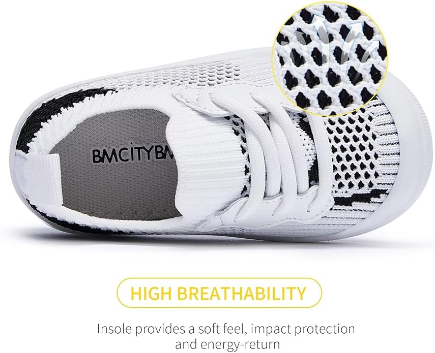 BMCiTYBM Baby Sneakers Girls Boys Lightweight Breathable Mesh First Walkers Shoes 6-24 Months