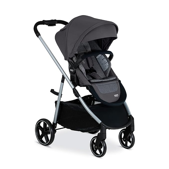 Britax Grove™ Modular Stroller, Lightweight Stroller with CozyFit™ Insert and Bumper Bar, 6 Ways to Ride, SafeWash, Pindot Stone