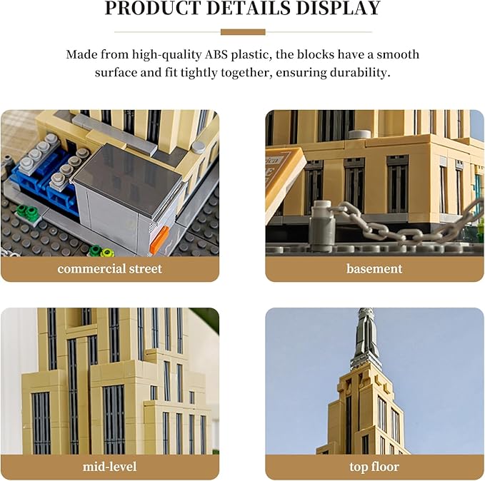Empire State Architecture Building Blocks Sets New York City Skyline Architecture Model Kits New York Landmark Skycraper Toys Gift for Adults Kids Teens 1559 PCS