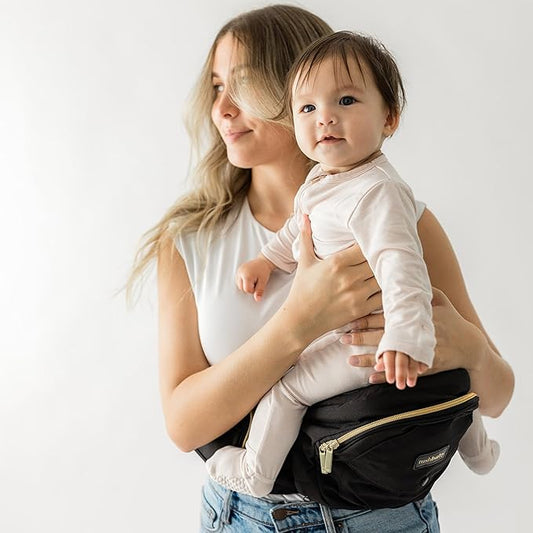 Tushbaby The Original Premium Quality Hip Seat Carrier – Safety-Certified Baby & Toddler Carrier with Secure Safety Buckles, No-Flimsy-Foam Design, Storage Pockets & Nursing Pillow. 0–3 yrs
