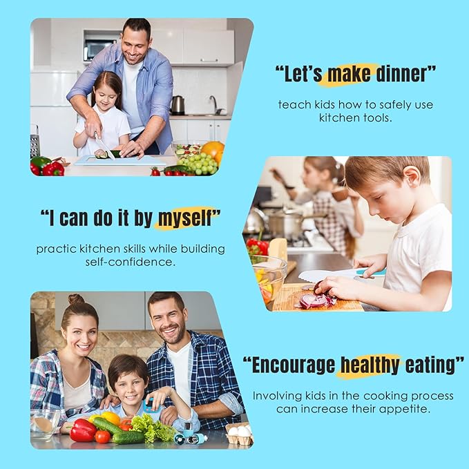 37PCS Kids Cooking Sets Real, Kids Cooking and Baking Gift Set with Storage Case Timer Kid Safe Knives Cutting Board, Toddler Real Kitchen Accessories, Birthday Gifts for Girls Boys Age 4 - 8