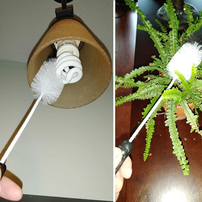 NewFerU Bottle Cleaning Brushes Long Handle Thin, Small Big Wire Cleaner Bendable Flexible for Water Wine Baby Bottles, Pipe, Tube, Hose, Flask (4)