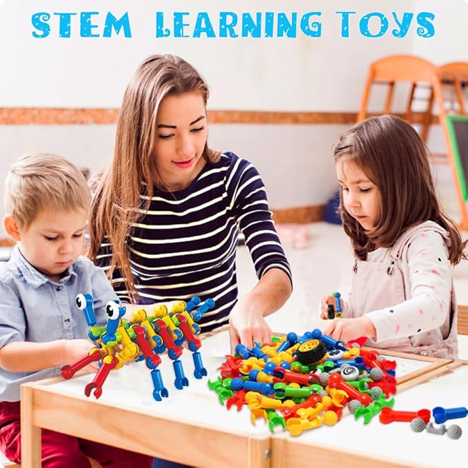 156 PCS Creative Building Blocks Building Toy Set - Featuring Storage, Includes Dinosaur, Robot, Car, Spider, Dog, Animal Figure Building Toy Playset for Kids, Birthday Gift Ages 3+ (N)