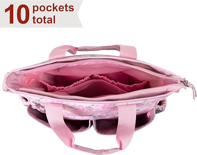 Crossbody Dinosaur Diaper Bag Tote with Changing Station for Baby Boy, 3 Piece Diaper Bag Set