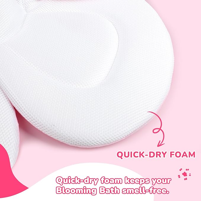 Baby Bath Pad for Infant Bathtub Sink, Non-Slip Flower Bathtub for Infants 0-6 Months, Soft Baby Sink Bath Cushion for Babies Bath Time, Newborns Bath Essentials Must Haves-Butterfly