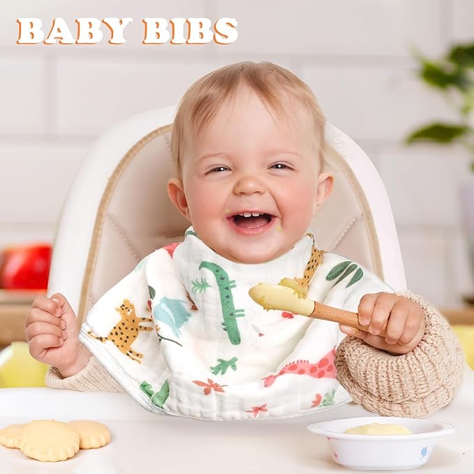 Baby Burp Cloths Muslin Washcloths 6 Pack Muslin Burp Cloths 100% Cotton Large 20''x12'' Soft 6 Layers Baby Burp Rags for Boys Girls Baby Essentials for Newborn Gift Machine Washable