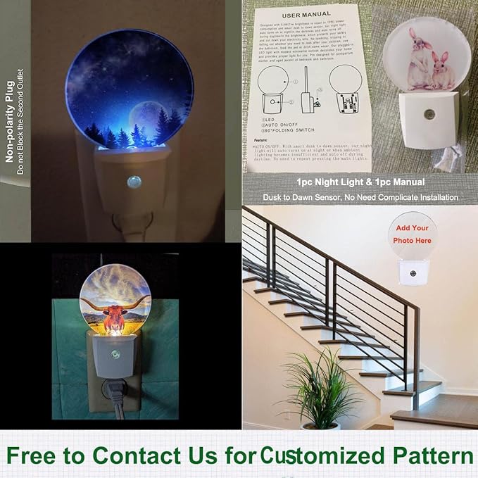 Skull Night Light Halloween Scary Gothic Dead Head Skeleton Ghost Plug-in Nightlight Energy Saving LED Lighting for Boys Girls Men Women