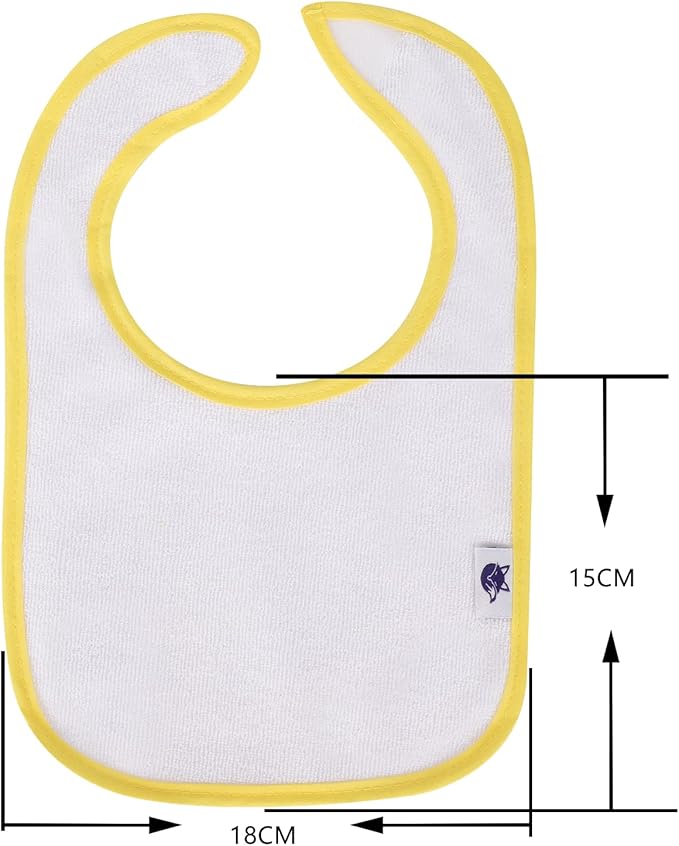 SPINFOX Waterproof Baby Bibs for Girls, Boy, Unisex Drool Bib Cotton Solid Knit Infant Feeding Bibs