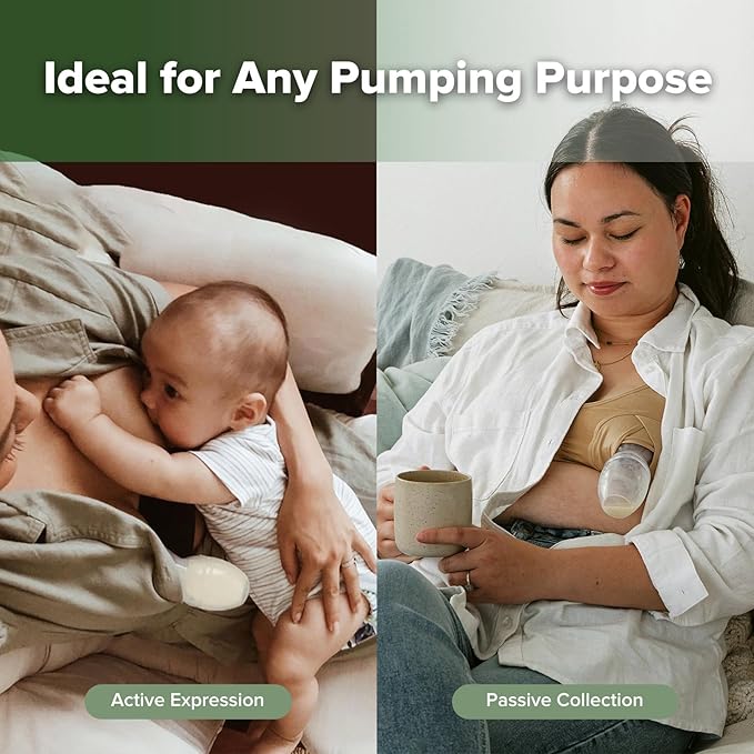 haakaa Manual Breast Pump Breastfeeding Pump with Food Grade Silicone Cap (Grey) 4oz/100ml